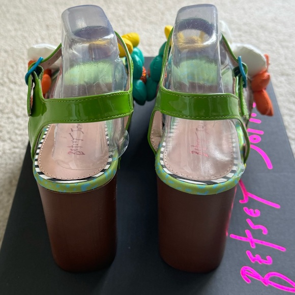 Betsy Johnson Kinslee Platform Sandals - Green Multi - Size 7.5 - NEW - Picture 11 of 15